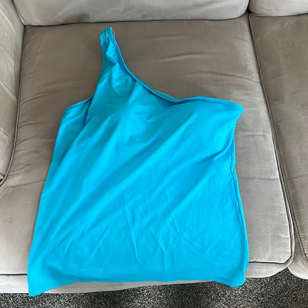 Lands end size 12 one shoulder tankini bathing suit top